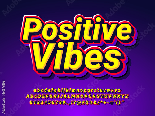 Positive Vibes Youth Bold Text Effect