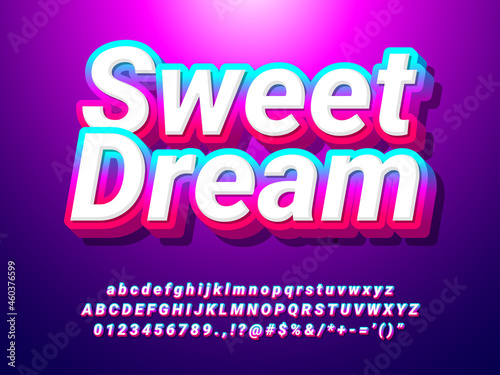 Sweet Dream Smooth 3d Text Effect
