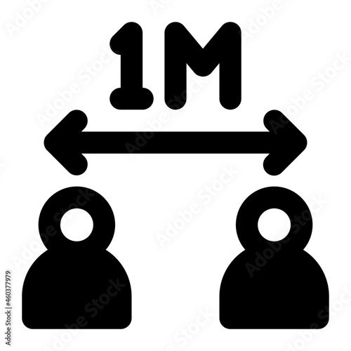 social distance icon illustration