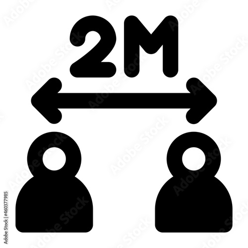 social distance icon illustration