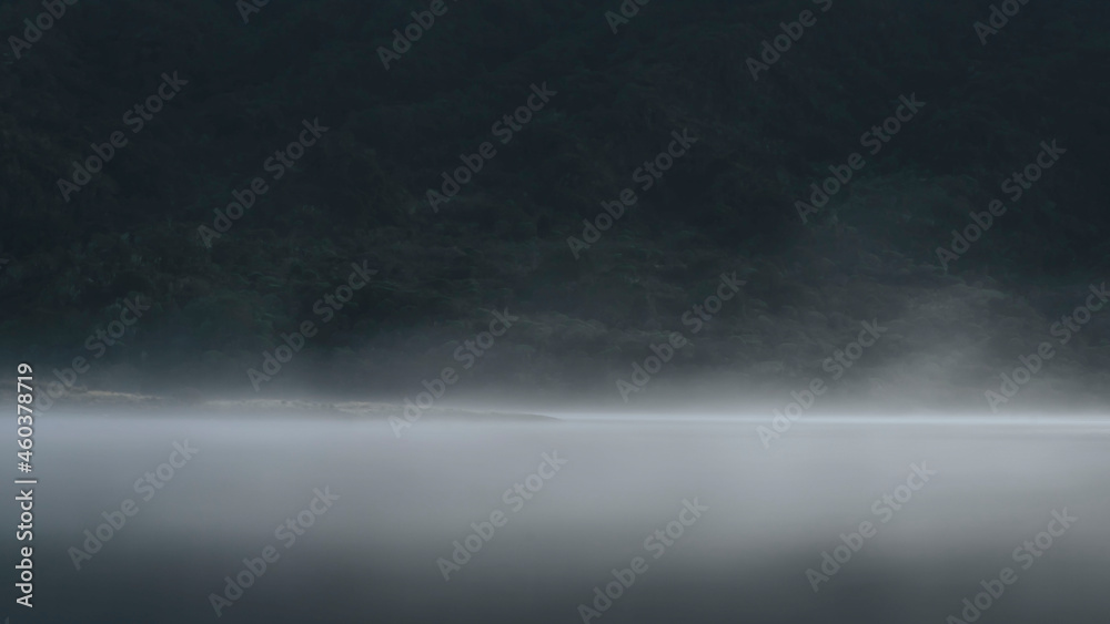 Fototapeta premium Niebla en laguna.