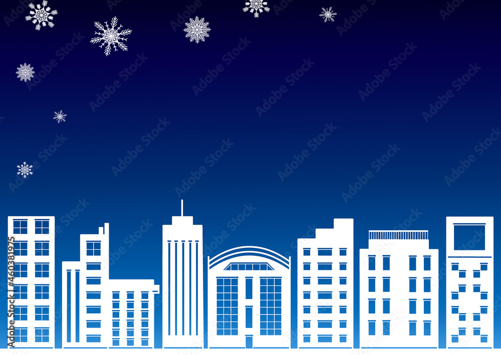 背景素材 雪が降る街 クリスマス 青
背景素材 雪が降る街 クリスマス 青