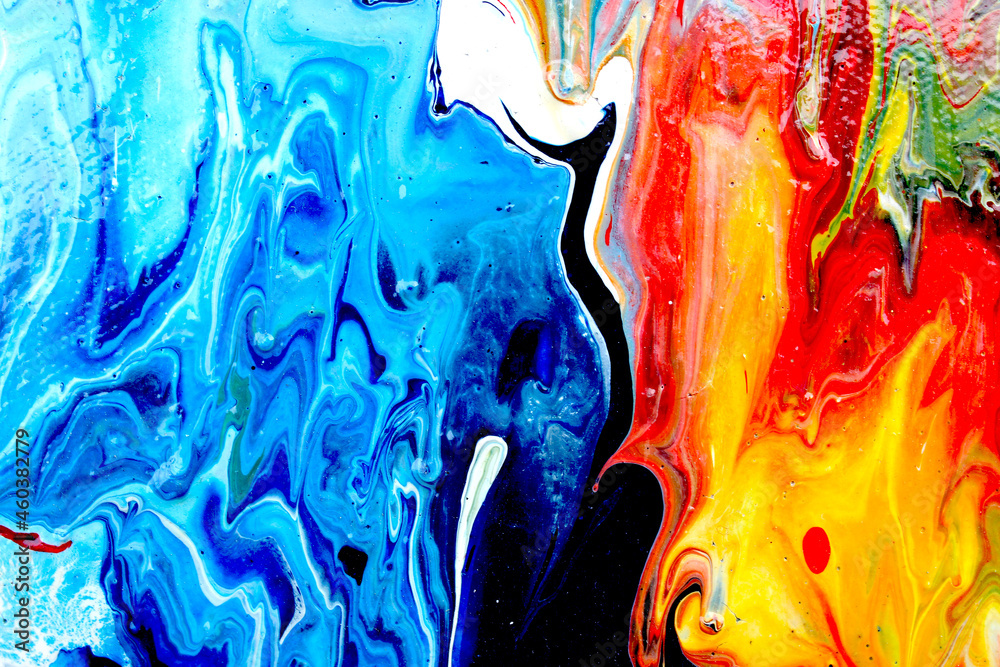 Colorful Splashes Surface Abstract 