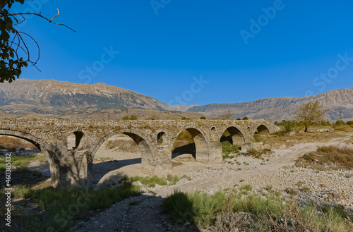 Old Kordhoce bridge from Ottoman period in Albania © Dario Bajurin