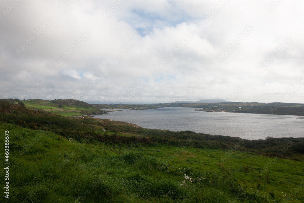 View on a cloudy September day from Sky Road near Clifden County Galway selective focus
