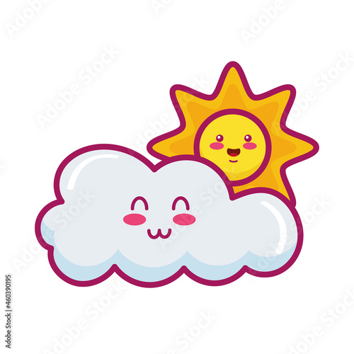 cloud and sun kawaii