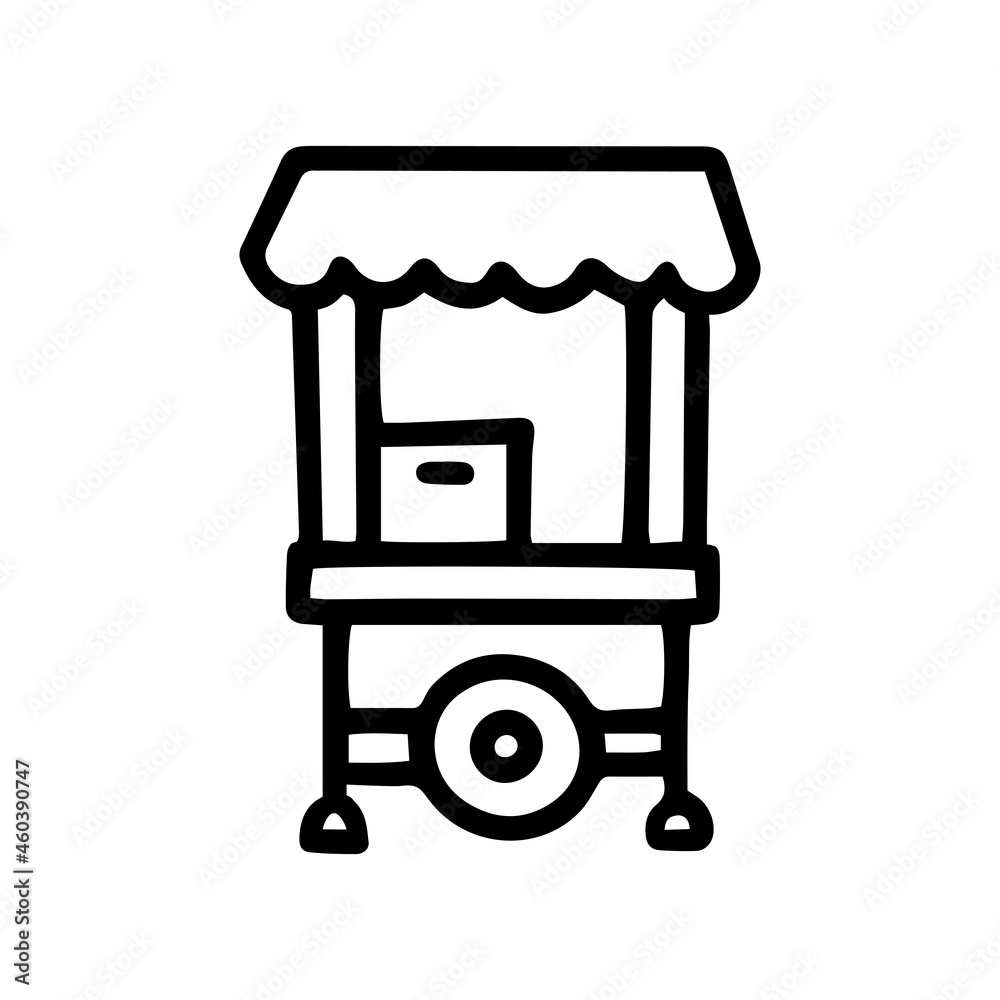 wheel kiosk line vector doodle simple icon wheel kiosk line vector doodle simple icon