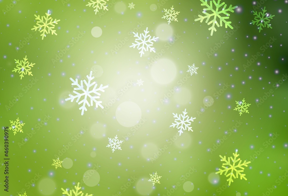 Light Green, Yellow vector layout in New Year style. Light Green, Yellow vector layout in New Year style.