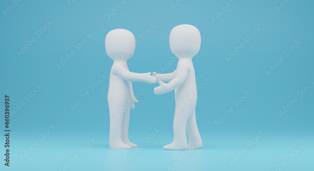 handshake illustration 3d rendering handshake illustration 3d rendering