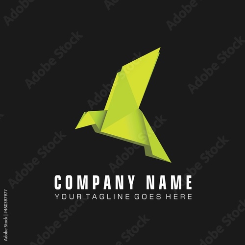 simple and unique paper bird Image graphic icon logo design abstract concept vector stock. Can be used as a symbol related to animal or monogram photo