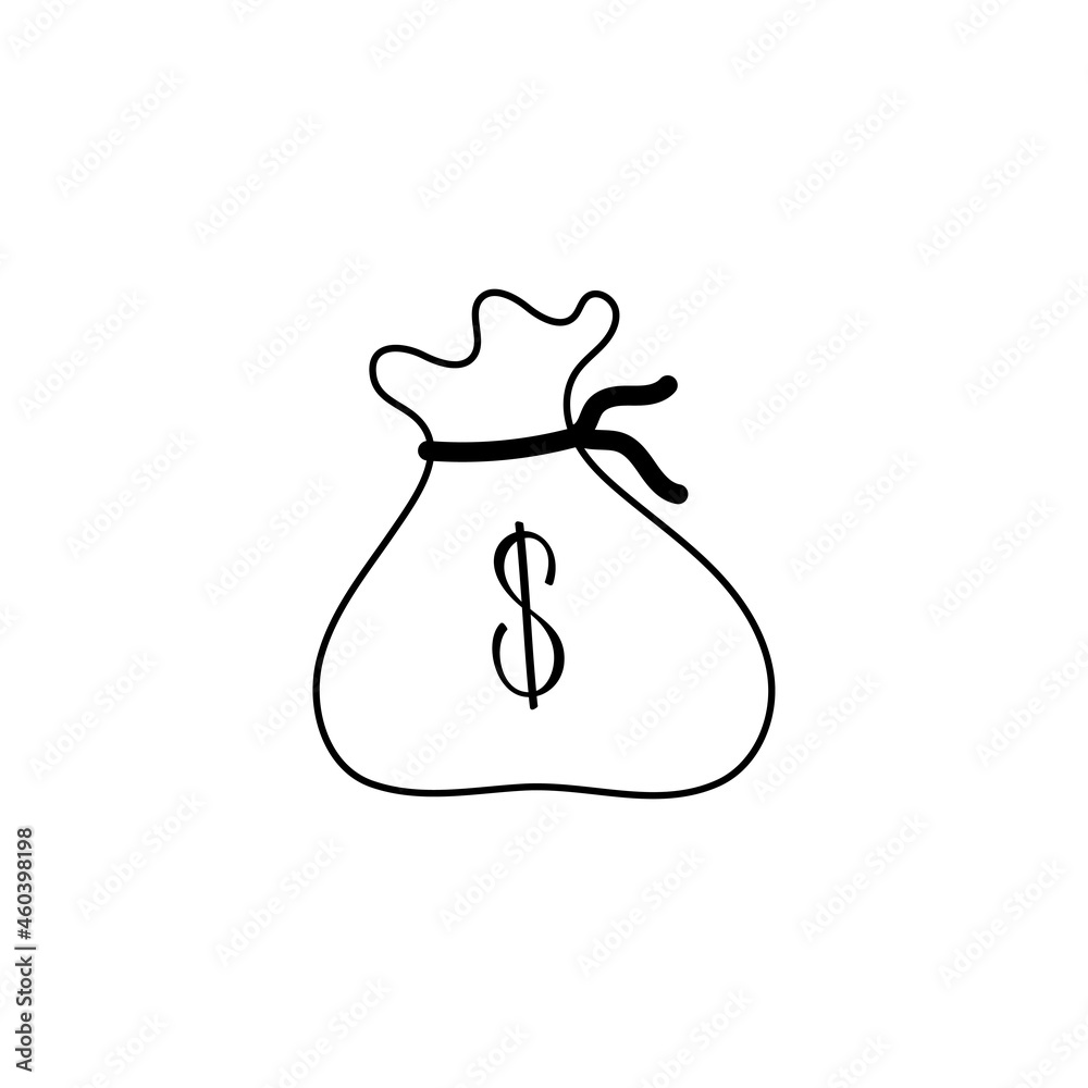 Money bag icon design template illustration isolated Money bag icon design template illustration isolated