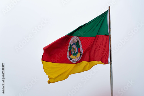 Flag of the State of Rio Grande do Sul in Brazil photo