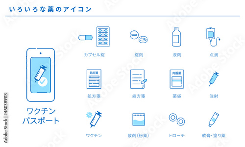 いろいろな歯科のアイコンセット、ベクター素材