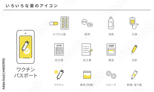 いろいろな歯科のアイコンセット、ベクター素材