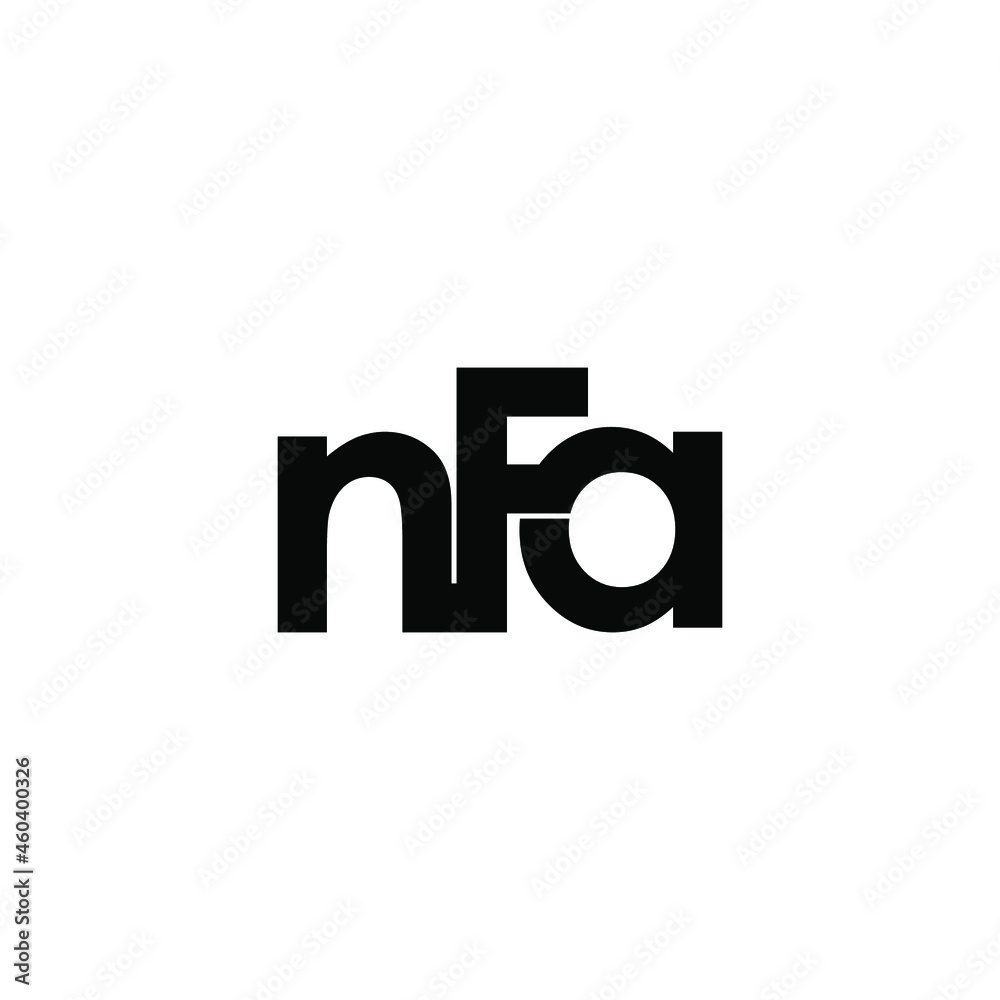 nfa initial letter monogram logo design nfa initial letter monogram logo design