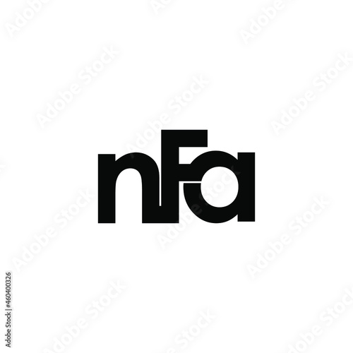 nfa initial letter monogram logo design
