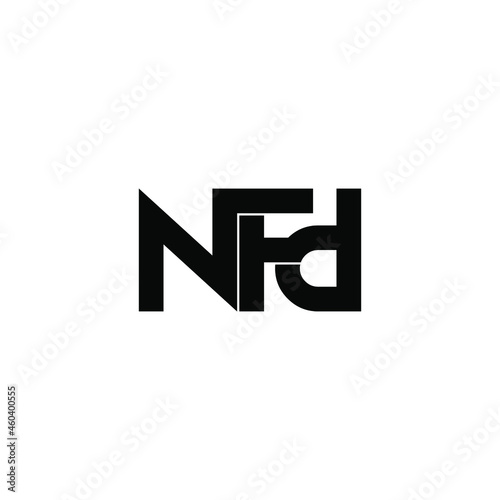 nfd initial letter monogram logo design photo
