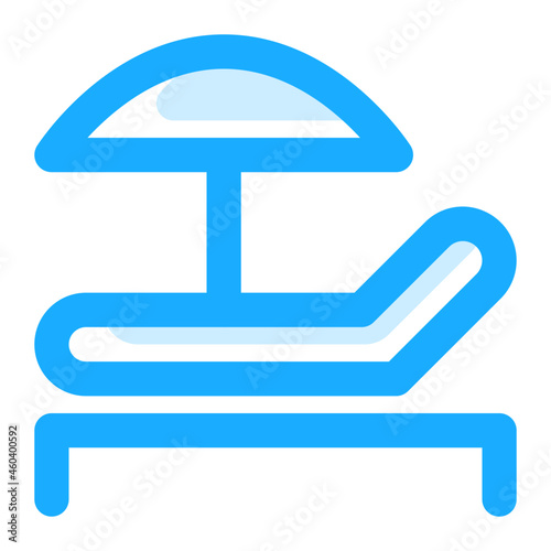 Sunbed Icon Illustration