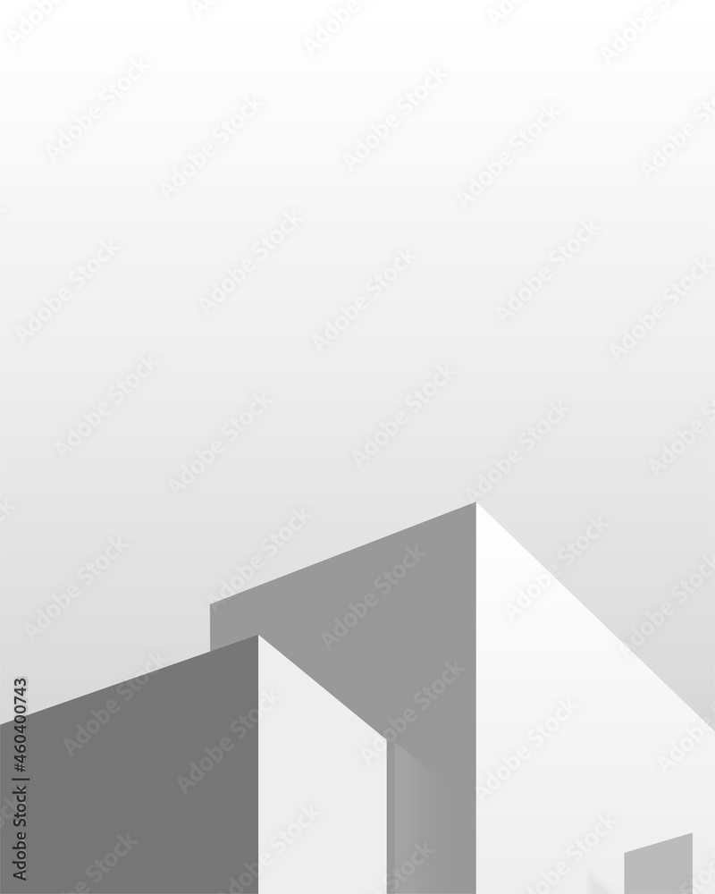 Background design. Podium with geometric shapes. Gray studio for product display with copy space. Vector illustration. Background design. Podium with geometric shapes. Gray studio for product display with copy space. Vector illustration.