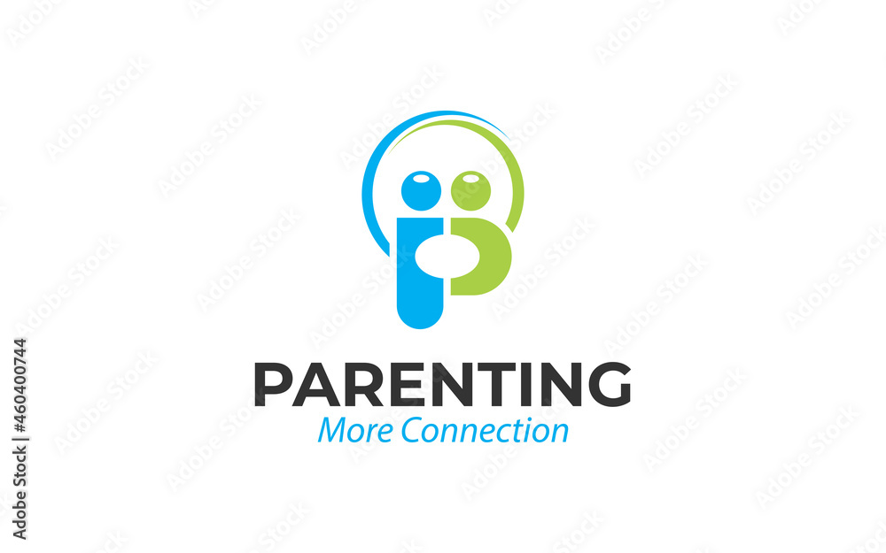 Illustration vector graphic of Healthy parenting Connecting logo design template