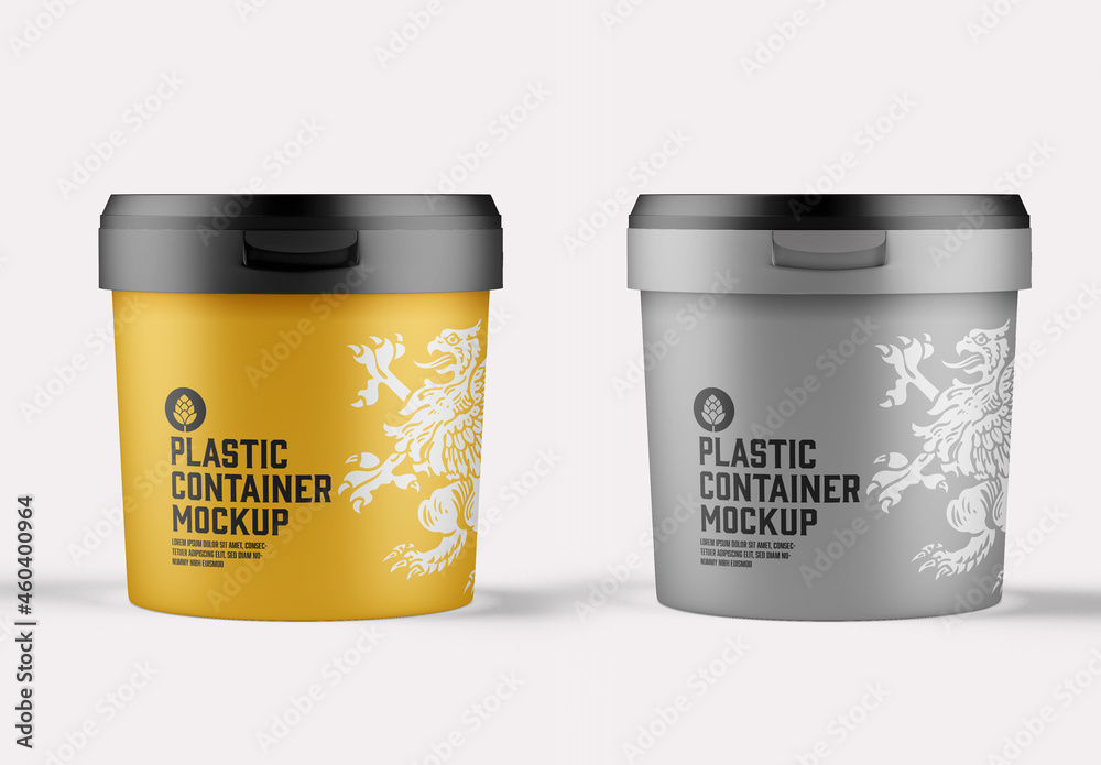 Plastic Paint Bucket Mockup Stock Template Adobe Stock