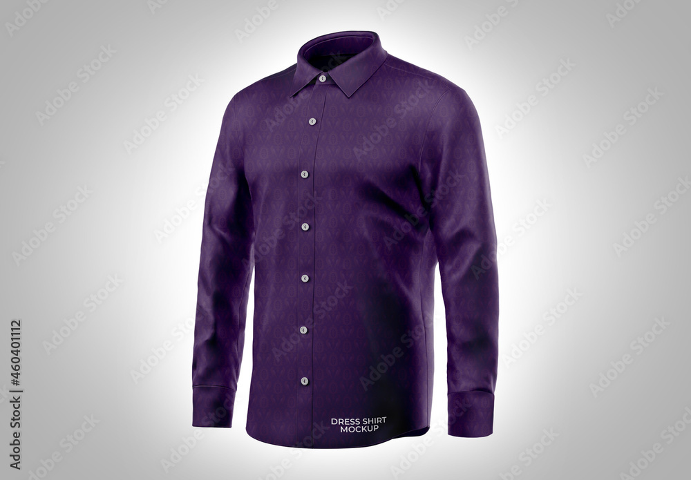 Dress Shirt Mockup - Half Side View Stock Template | Adobe Stock