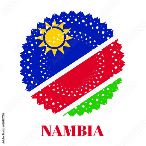 Zambia flag with elegant medal ornament concept