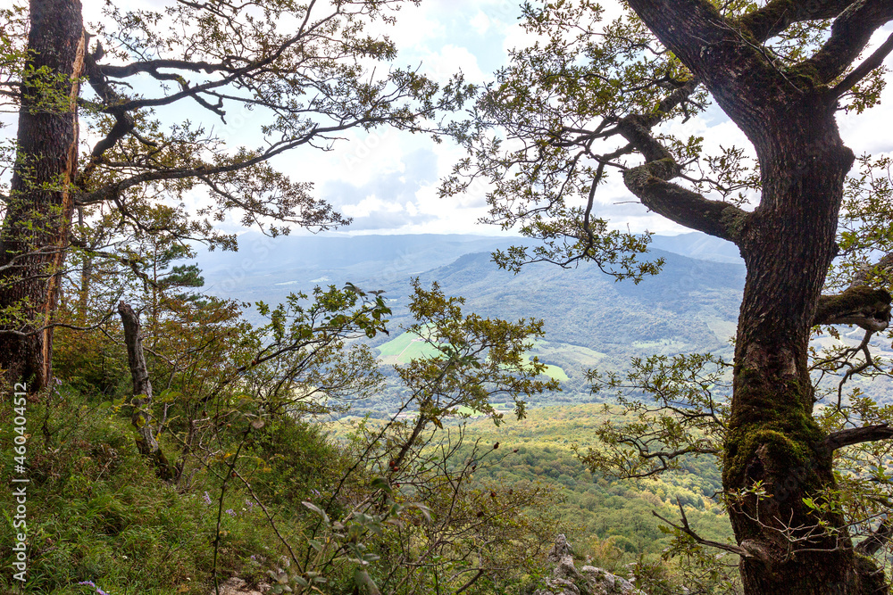 Travel along the mountain range and plateau in a picturesque area, on a summer day, communication with nature, a tourist quest. Travel along the mountain range and plateau in a picturesque area, on a summer day, communication with nature, a tourist quest.