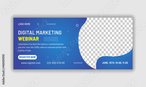 Digital marketing Webinar banner and social media cover