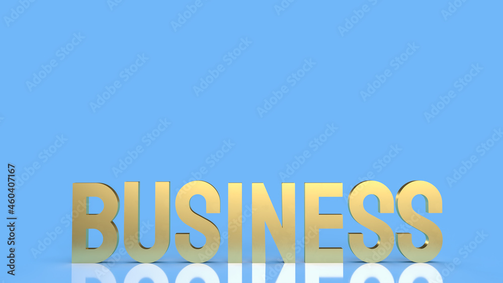 gold business word on blue background 3d rendering. gold business word on blue background 3d rendering.