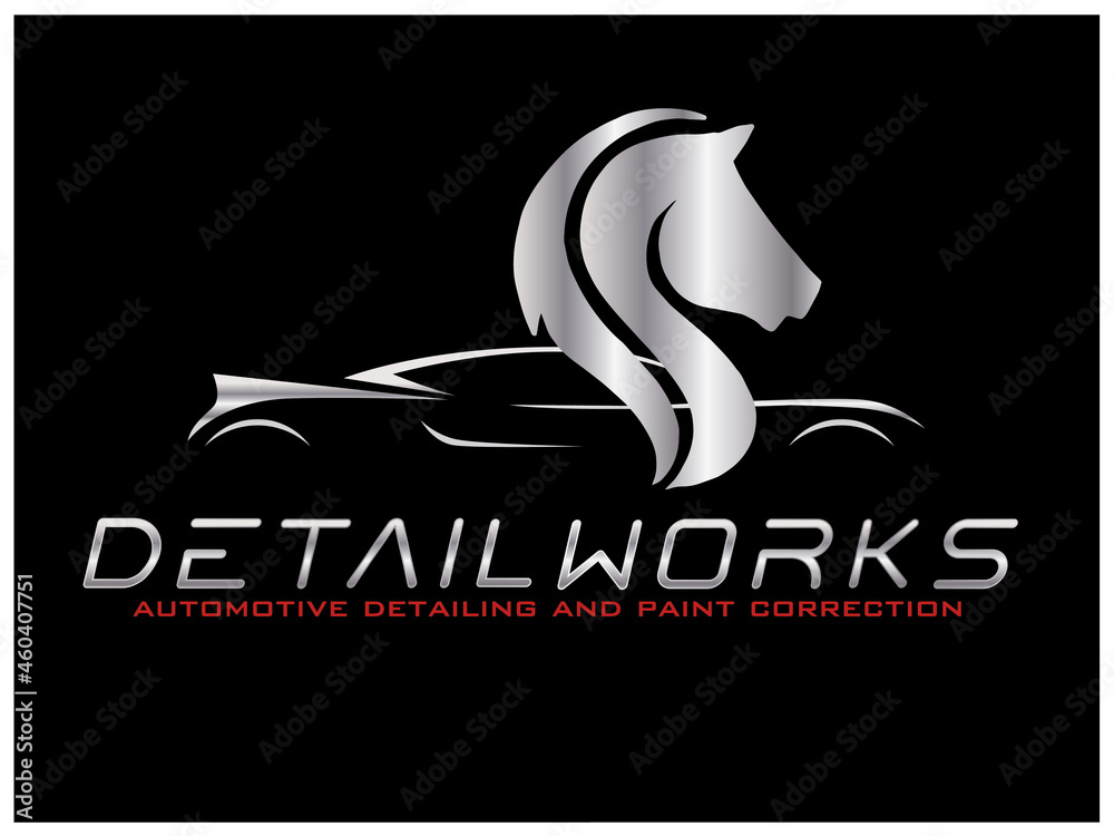 Fototapeta premium Abstract horse logo, silhouette, simple, line art
