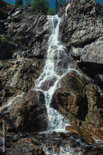 Waterfall in Altai Mountain...
