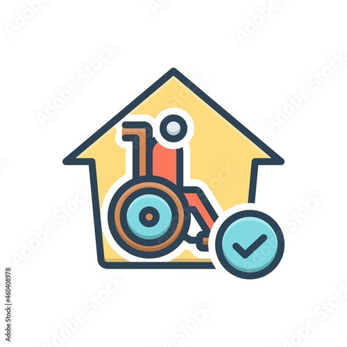 Color illustration icon for accessible