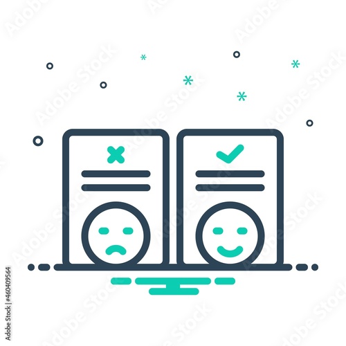 Mix icon for satisfied