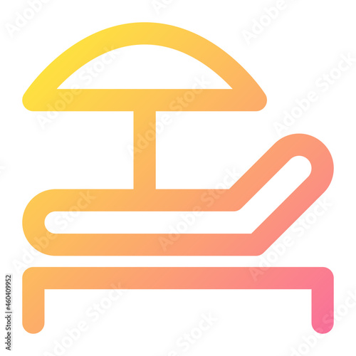 Sunbed Icon Illustration