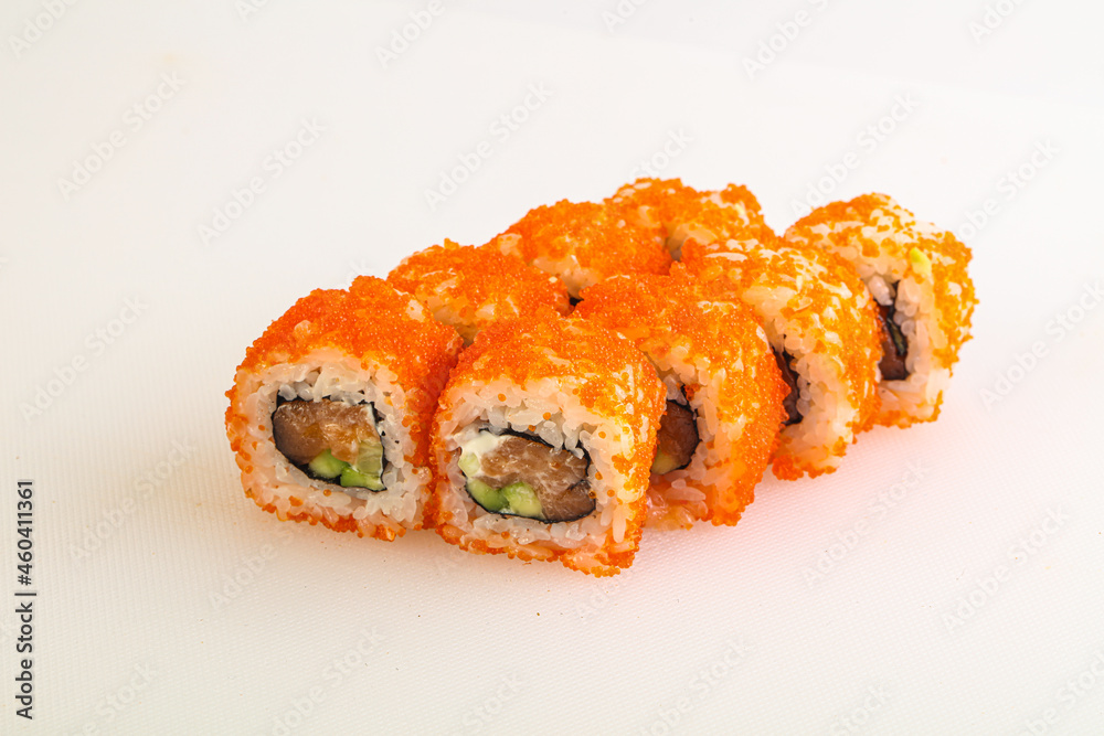 Japanese tradtional roll with salmon Japanese tradtional roll with salmon