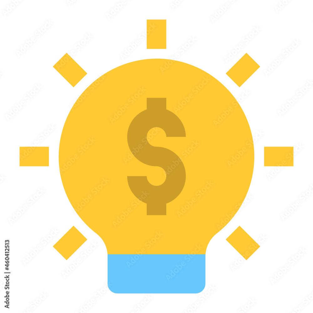 Finance Idea icon illustration Finance Idea icon illustration