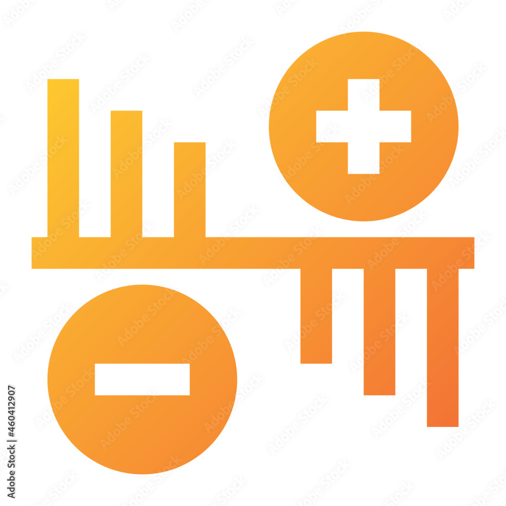 Fototapeta premium Market Up Down icon illustration