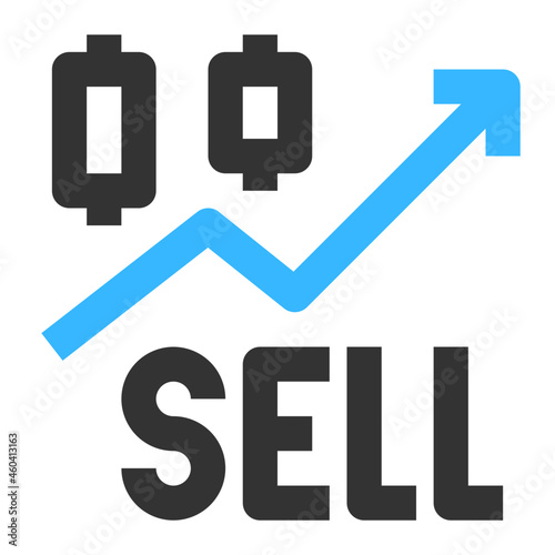 Sell Stock icon illustration