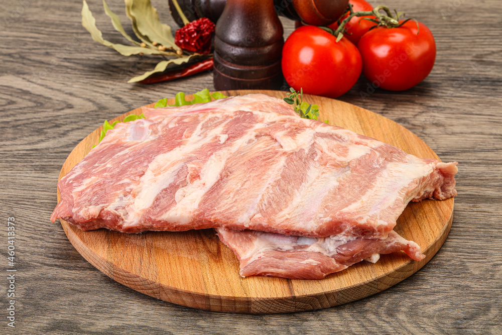 Raw pork ribs for cooking Raw pork ribs for cooking