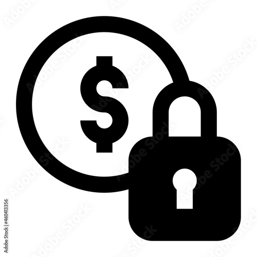 Money Lock icon illustration