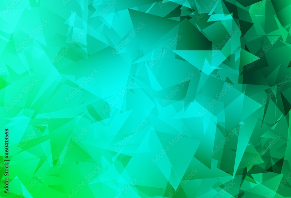 Fototapeta premium Light Green vector low poly layout.