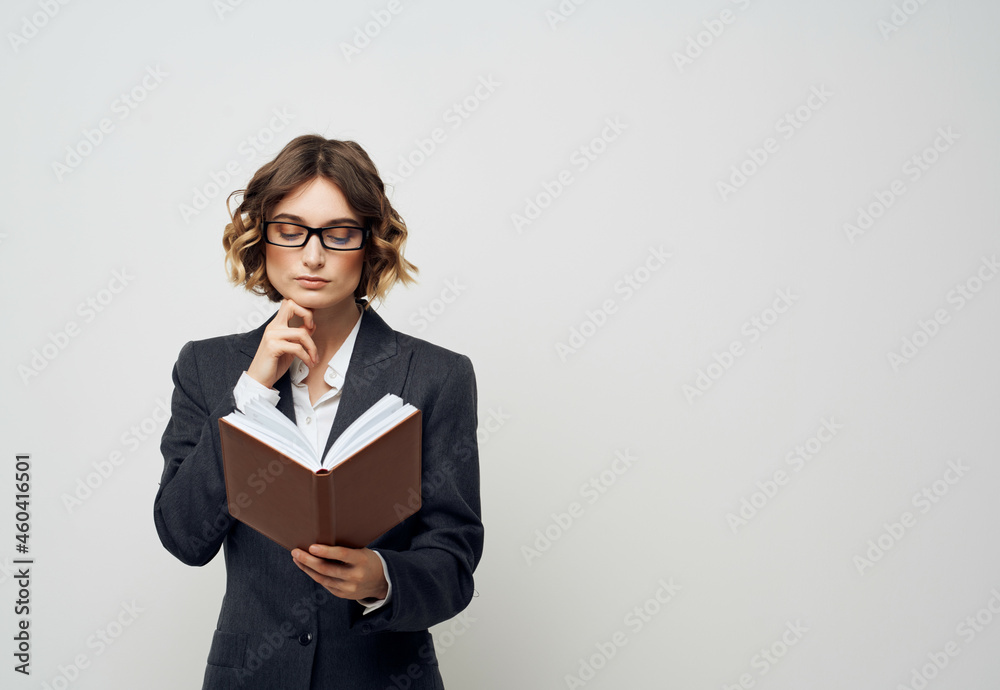 Businesswoman with a book in his hands Job Professional