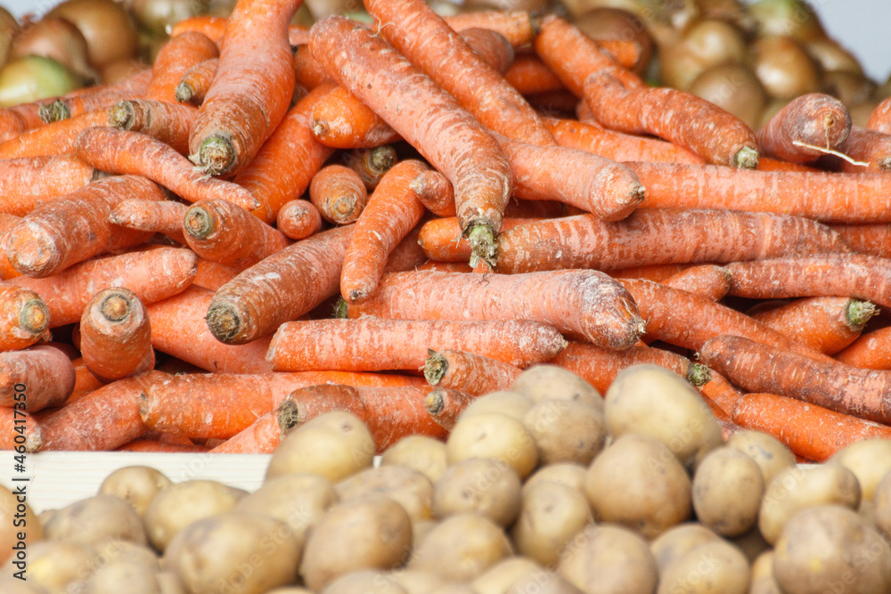 Fresh vegetables on stall at bazaar. Healthy eating Fresh vegetables on stall at bazaar. Healthy eating
