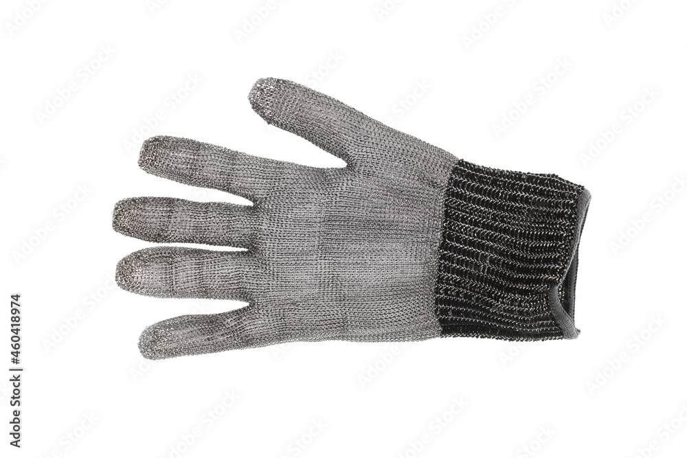chain mail knight glove isolated on white background chain mail knight glove isolated on white background