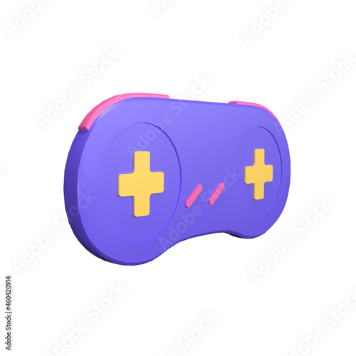 3D Rendering Gamepad For Playing Video Games.