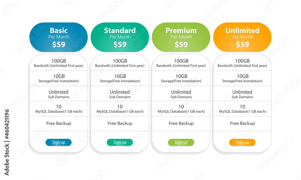 Pricing Table Template