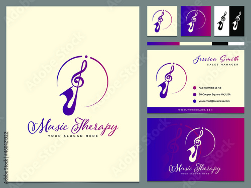 Music Therapy Logo template