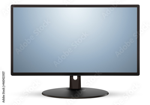 Monitor TV 3D icon, realistic technology vector illustration.