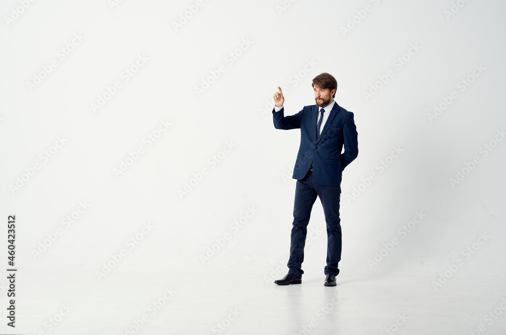 a man in a jacket and tie posing executive happy boss a man in a jacket and tie posing executive happy boss